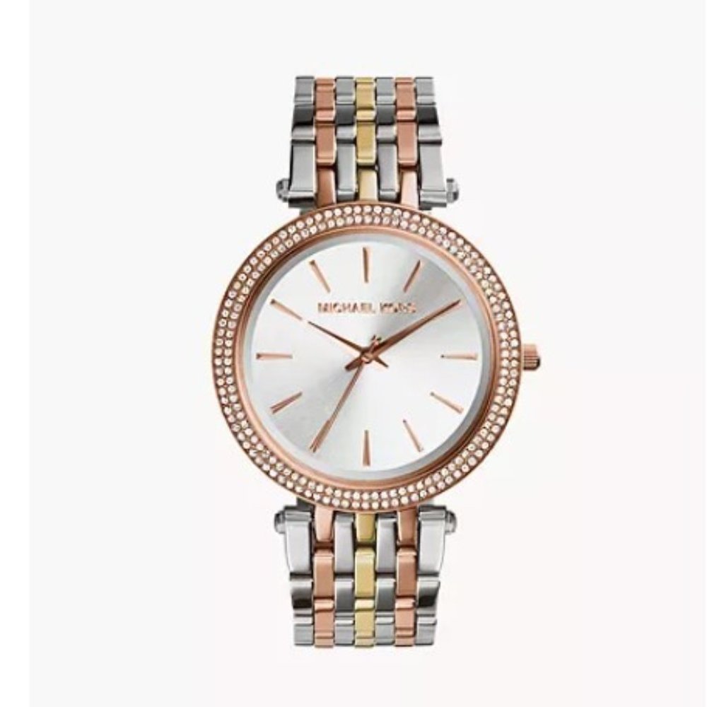 Michael Kors Tri-Tone Glitz Darci Watch